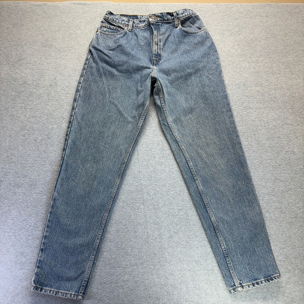 Vintage Levis 551 Jeans Womens 14 Long Relaxed Tapered Medium Wash Denim 90s